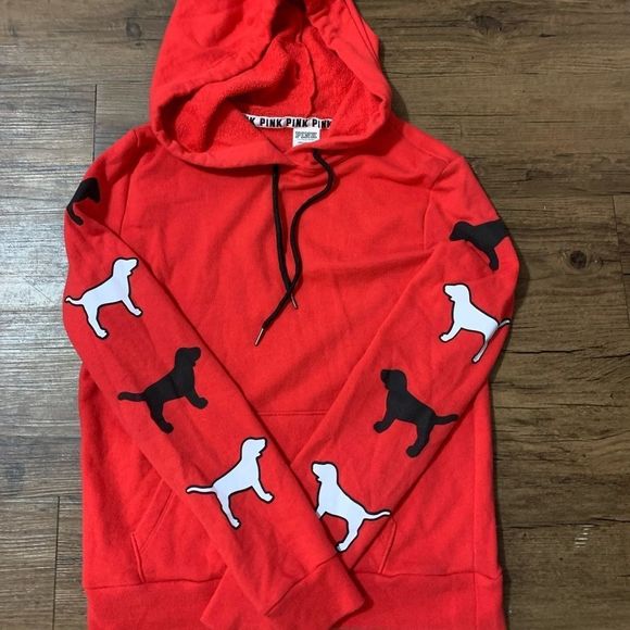PINK Victoria's Secret Tops - VS PINK PUPPY DOG HOODIE S